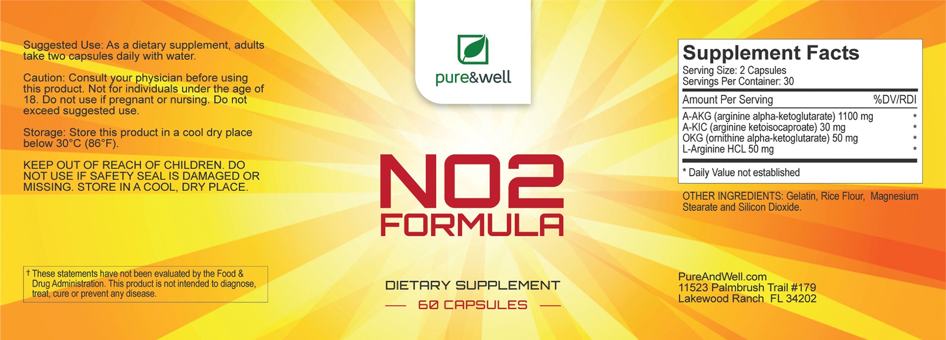 P&W NO2 Nitric Oxide Formula