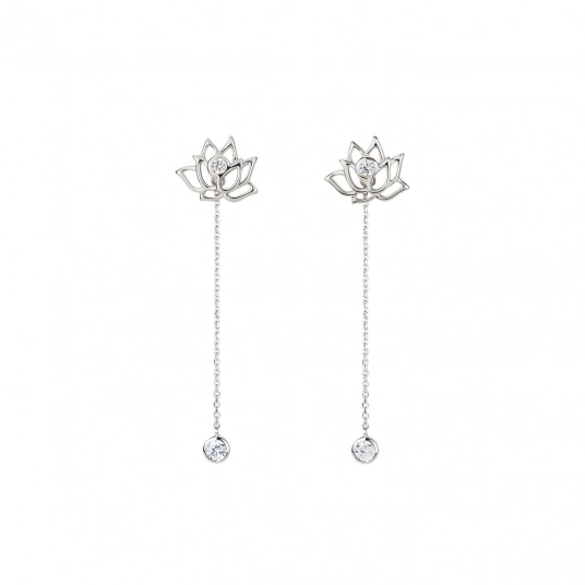 Lotus Fairies Earrings - Silver