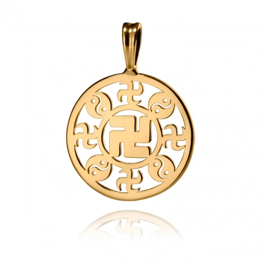 Falun Pendant - 24kt Yellow Gold 25mm