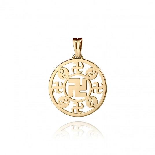 Falun Pendant - 18kt Yellow Gold 17mm