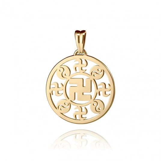 Falun Pendant - 18kt Yellow Gold 22mm