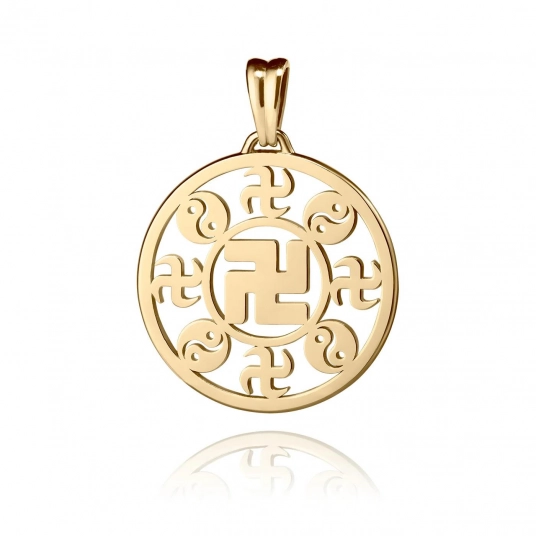 Falun Pendant - 118kt Yellow Gold 25mm