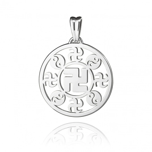 Falun Pendant - 18kt White Gold 25mm