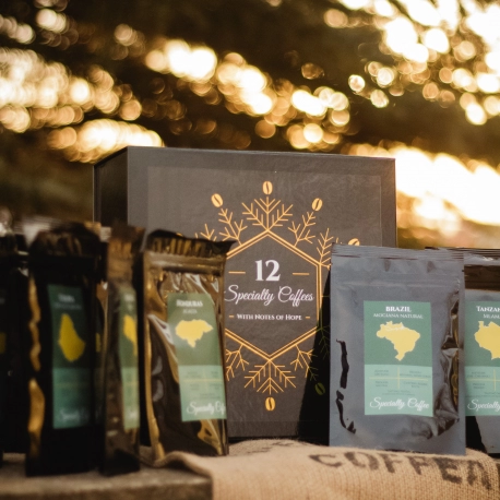 12 SPECIALTY COFFEES OF CHRISTMAS GIFT BOX