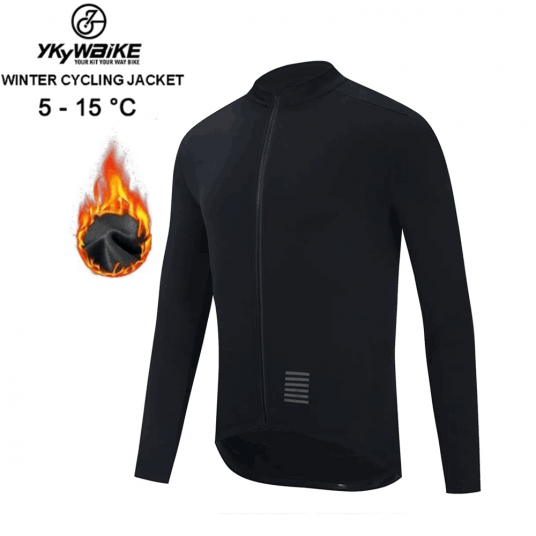 Mens Winter Thermal Cycling Jacket Road Bike Clothing Long Sleeve Jersey