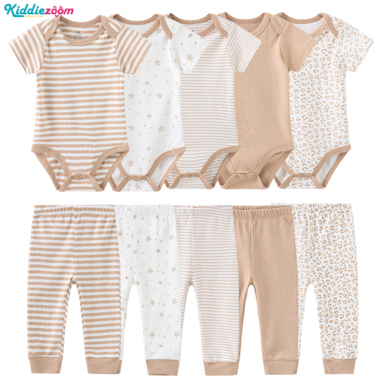 Newborn Baby Clothes 100% Cotton Sets for 0-12 Months Boy Girl
