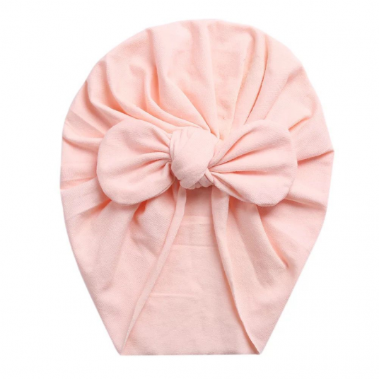 1PC New Solid Cotton Turban Baby Bonnet new born
