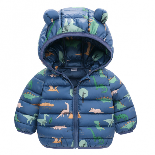 Winter Baby Kids Light Jacket For Girls Hooded Children Outerwear Windproof Coat