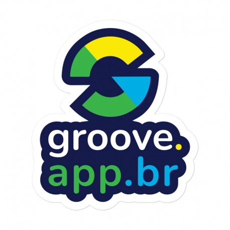 Groove.App.Br Bubble-free stickers (Green)