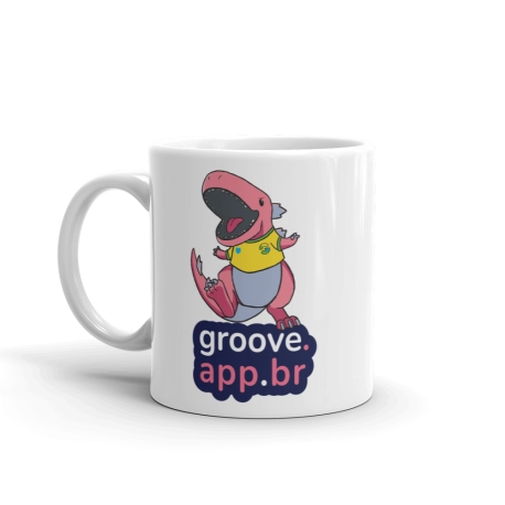GrooveZilla Brazil White glossy mug
