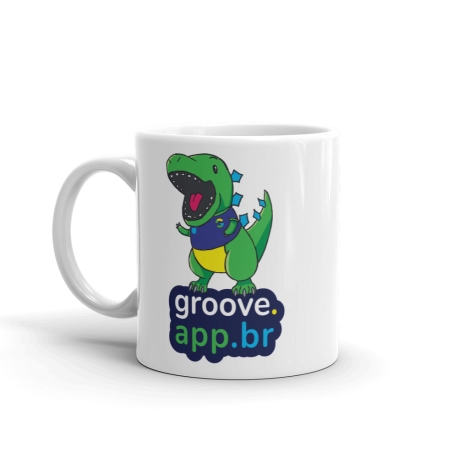 GrooveZilla Brazil White glossy mug (Green)