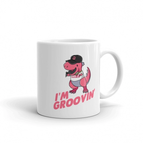 GrooveZilla I'm Groovin' V2 White glossy mug