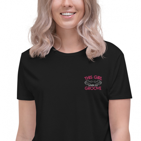 This Girl Loves to Groove Crop Tee L