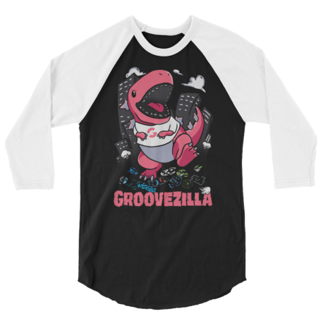 GrooveZilla Unisex 3/4 Sleeve Raglan Shirt