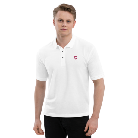 Groove G Men's White Embroidered Polo