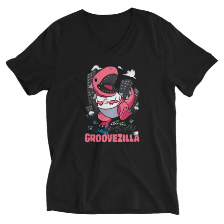 GrooveZilla Unisex Short Sleeve V-Neck T-Shirt