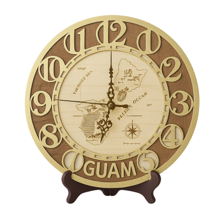 Guam Map Clock