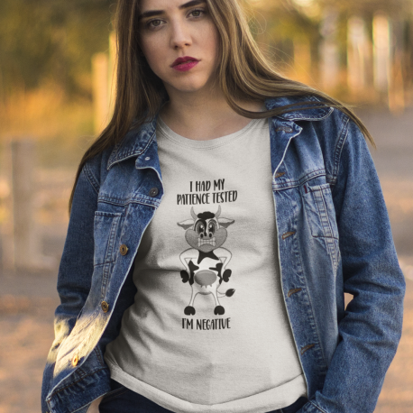 I Had My Patience Tested Im Negative Cow Tee