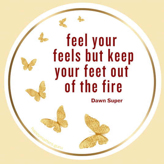 Emotional Regulation feel your feels but keep your feet out of the fire - round re~minder magnet