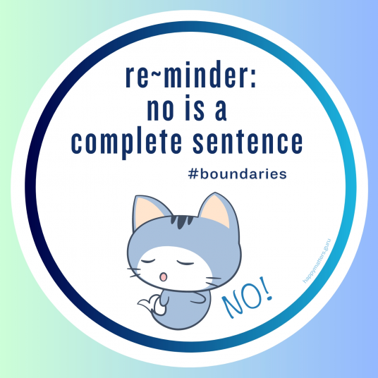 Boundaries no is a complete sentence - round magnet - People Pleaser