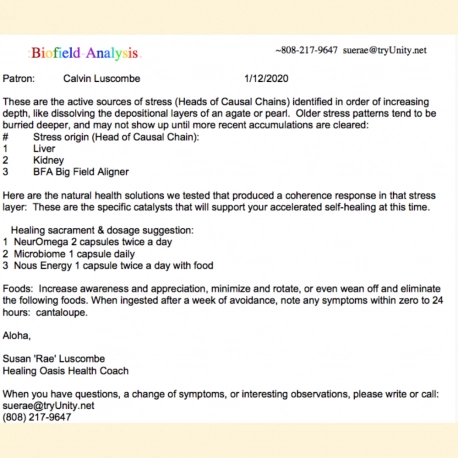 Complete Biofield Analysis