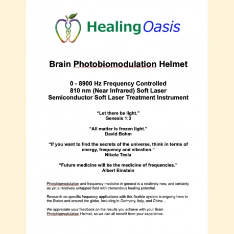 NIR Brain Frequency Helmet Operating Instructions