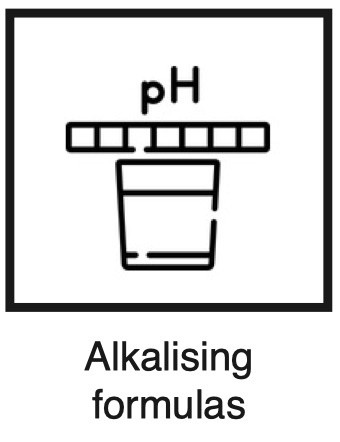 Alkalising formulas