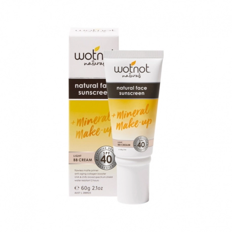 Natural Face Sunscreen SPF 40 (Mineral Make-Up) Light BB Cream 60g