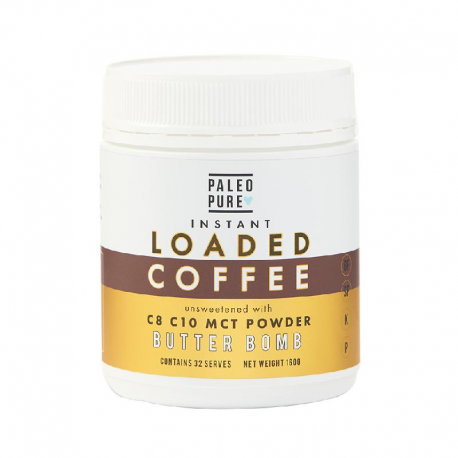 Instant Loaded Coffee Unsweetened with MCT and Butter Bomb 160g