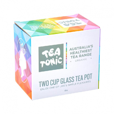 Glass Tea Pot Square 400ml (2-cup volume)