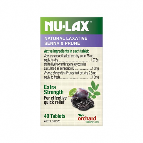 Natural Laxative Extra Strength Senna & Prunes 40 tablets