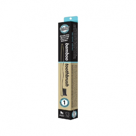Bamboo Toothbrush with Activated Charcoal Bristles Soft