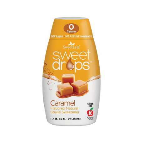 Sweet Drops Stevia Liquid Caramel Squeeze Pack 50ml