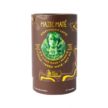 Organic Adaptogenic Latte Majic Mate Cacao (Lion's Mane, Reishi, Yerba Mate & MCT Oil)