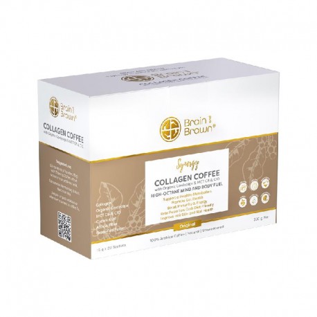 Collagen Coffee Synergy (organic Cordyceps  MCT C8, C10) sachets 15g x 20-pack