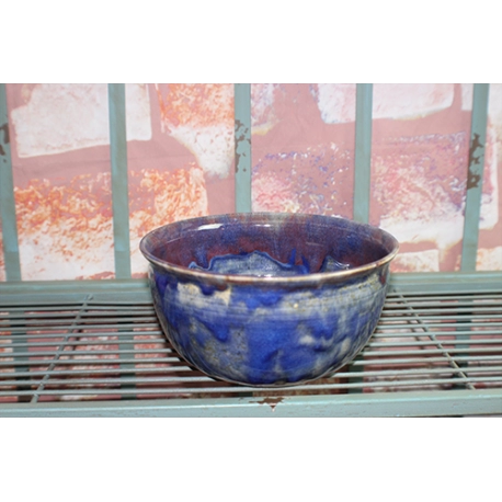 Bowl:Lg Blue Drip bowl