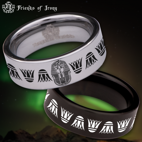 Pharaoh Custom Personalize Laser Engrave Tungsten Wedding Band Ring