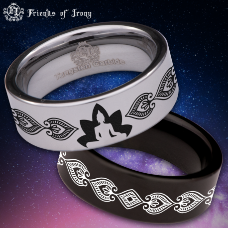 Shiva Custom Personalize Laser Engrave Tungsten Wedding Band Ring