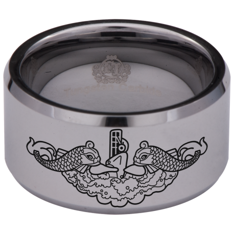 Submariner 12mm Custom Personalize Laser Engrave Tungsten Wedding Band Ring