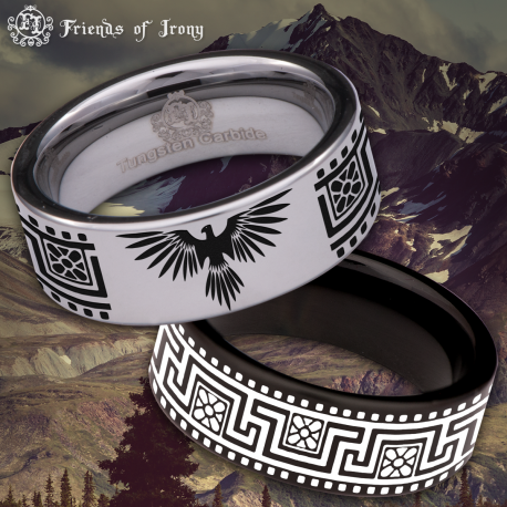 Thunderbird Custom Personalize Laser Engrave Tungsten Wedding Band Ring
