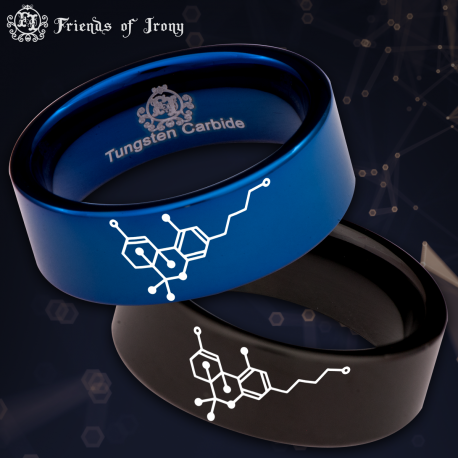 Molecule Custom Personalize Laser Engrave Tungsten Wedding Band Ring