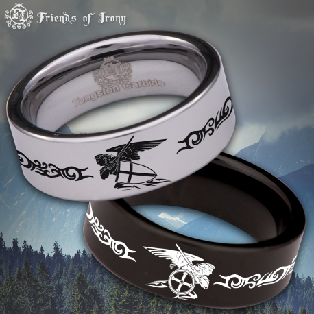 Archangel Custom Personalize Laser Engrave Tungsten Wedding Band Ring