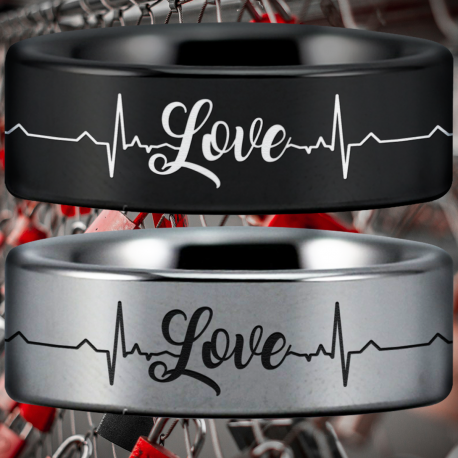 Loveline Custom Personalize Laser Engrave Tungsten Wedding Band Ring