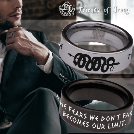 Snake Custom Personalize Laser Engrave Tungsten Wedding Band Ring