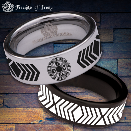 Navajo Custom Personalize Laser Engrave Tungsten Wedding Band Ring
