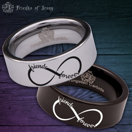 Friendship Custom Personalize Laser Engrave Tungsten Wedding Band Ring
