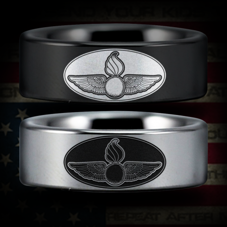 Aviation Ordnance Custom Personalize Laser Engrave Tungsten Wedding Band Ring