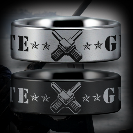 Gunner's Mate Custom Personalize Laser Engrave Tungsten Wedding Band Ring
