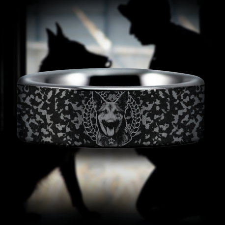 K9 Custom Personalize Laser Engrave Tungsten Wedding Band Ring