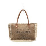 Myra Bags Sel De Mer Upcycled Canvas Hand Bag Purse Tote